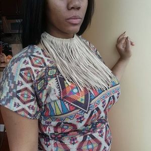 Suede leather Fringe Choker/Necklace